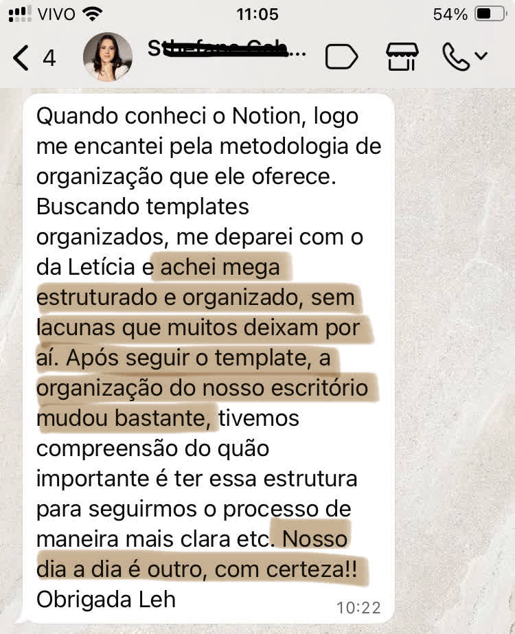 Print de depoimento de cliente do Método OGP