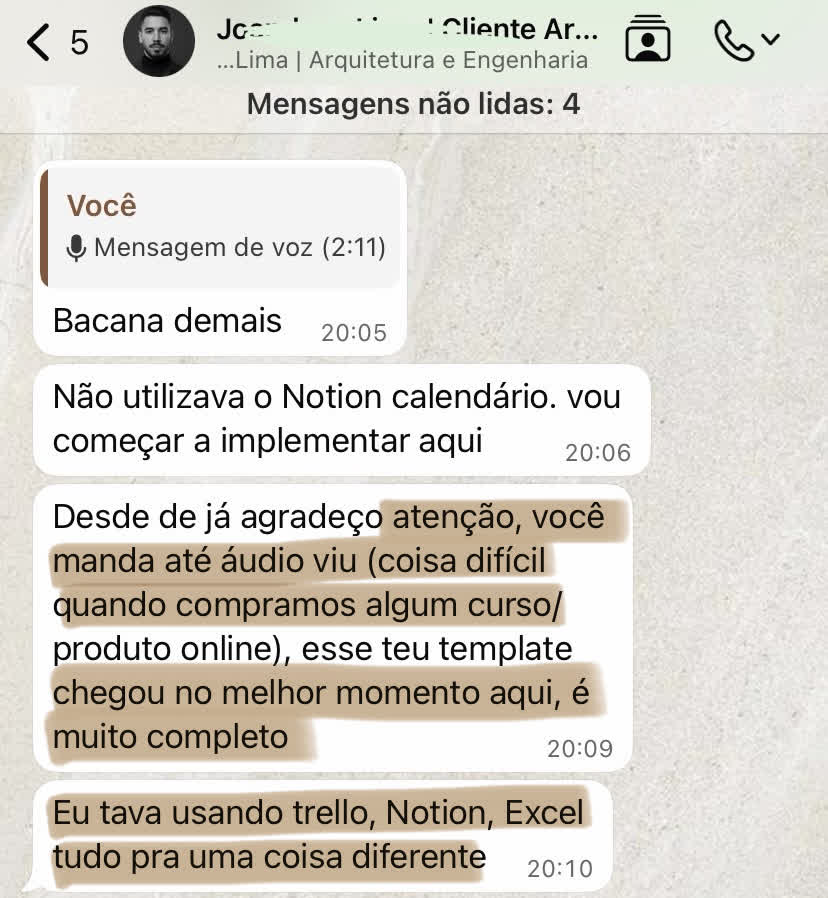 Print de depoimento de cliente do Método OGP
